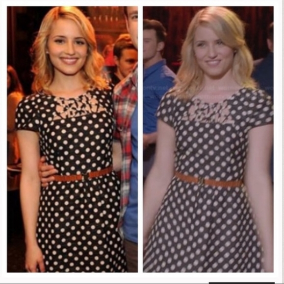 Anthropologie Maeve Nikola Polka Dot Retro Style Dress ASO As Seen On Glee Quinn - Picture 3 of 16
